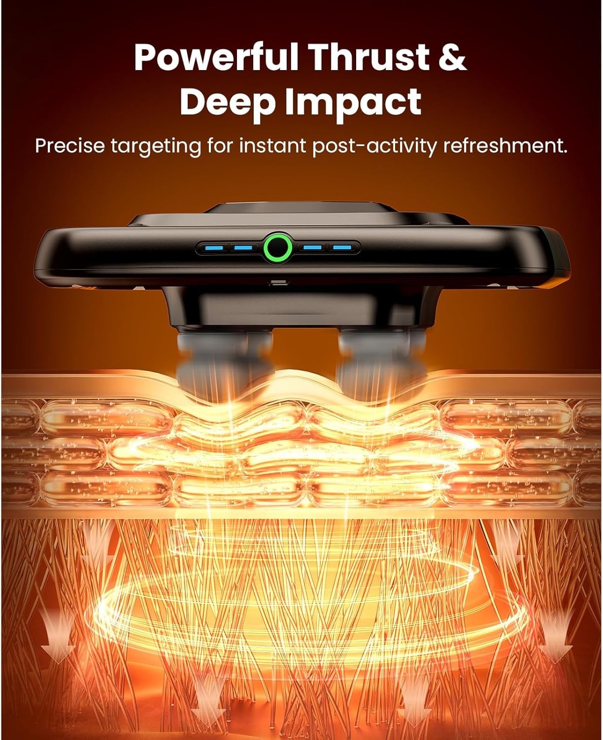 Deep Tissue Massage Gun 4-Head Percussion Back & Shoulder Muscle Pain Relief