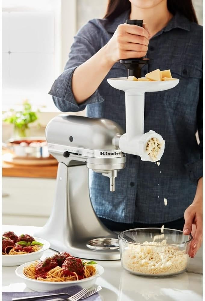 Food Grinder Attachment for Stand Mixer Meat Vegetable Mincer White