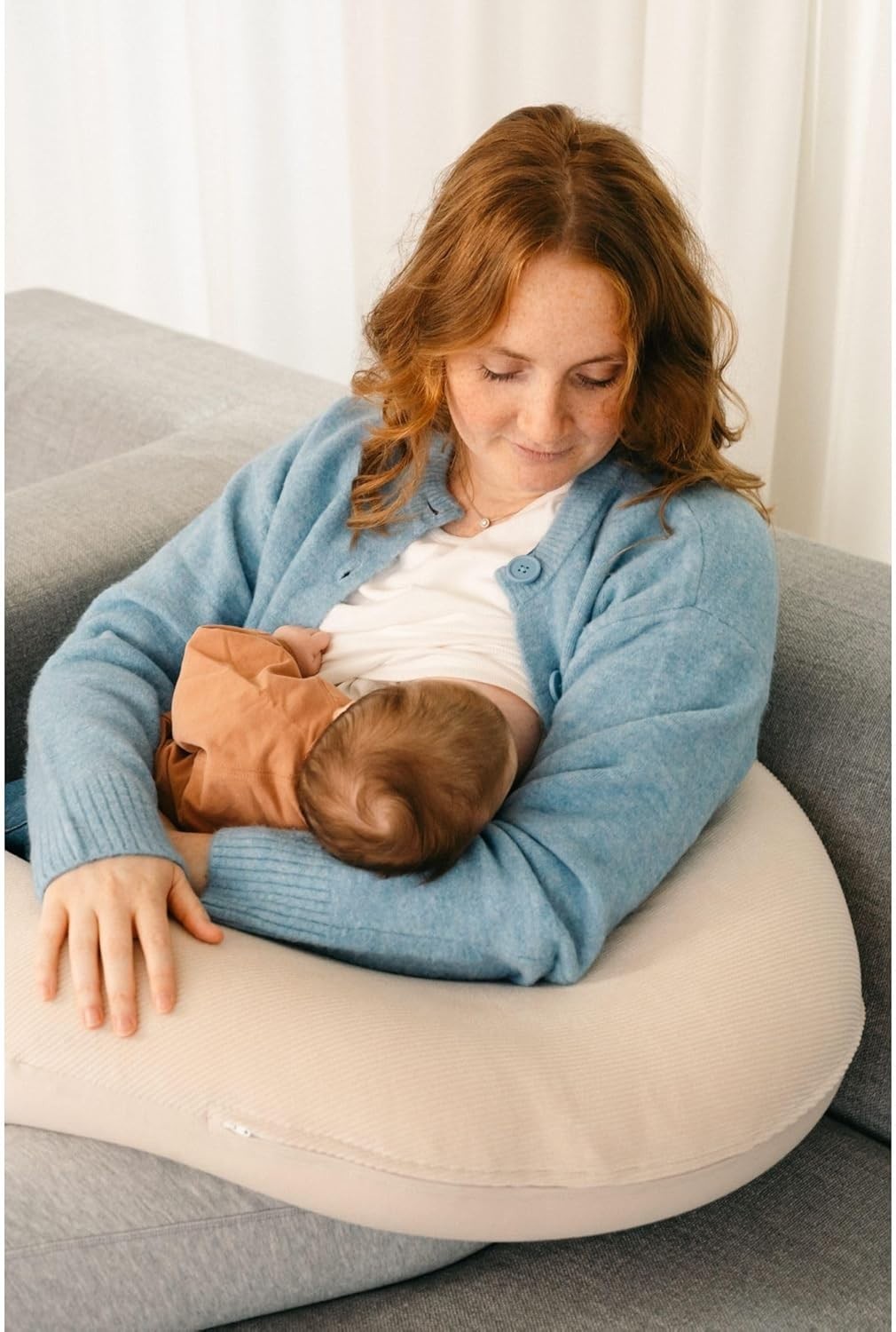 Pregnancy Support Pillow Full Body Maternity Feeding Cushion Organic Cotton