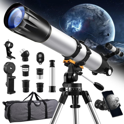 90mm Aperture 900mm Telescope for Adults & Kids with Phone Adapter