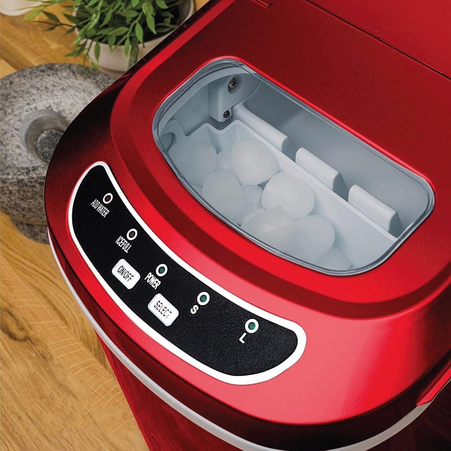 Countertop Ice Cube Maker Fast Ice 2.2L Self Cleaning Portable Machine