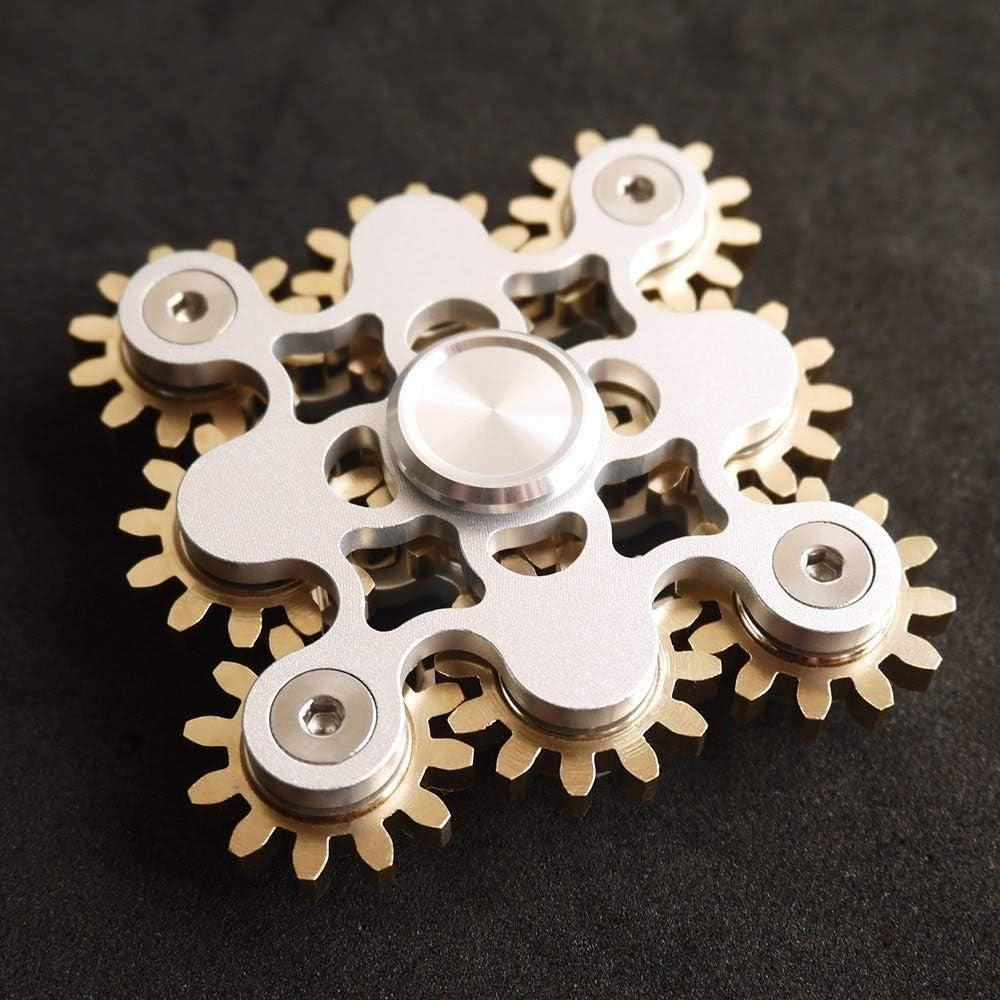 9 Gear Metal Fidget Spinner High Speed Focus Toy Brass Steel Bearing