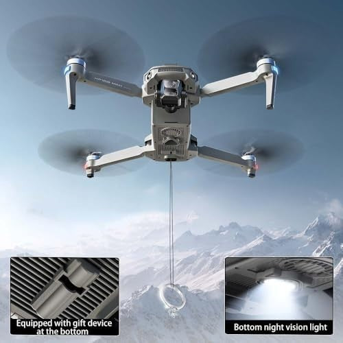 4K Drone w/ 3-Axis Gimbal, 6KM RC, Obstacle Avoidance, 2 Batteries Digital GPS