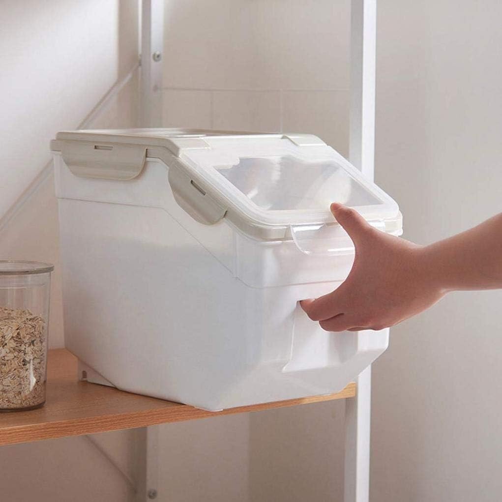 25KG Airtight Rice Grain Storage Container Moistureproof Dispenser Bin