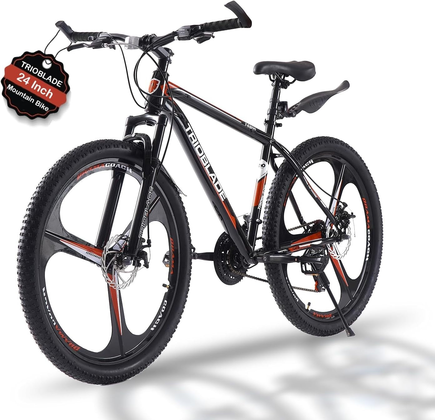 26” Mountain Bike 21-Speed Disc Brakes Lightweight Frame Men Women Adults