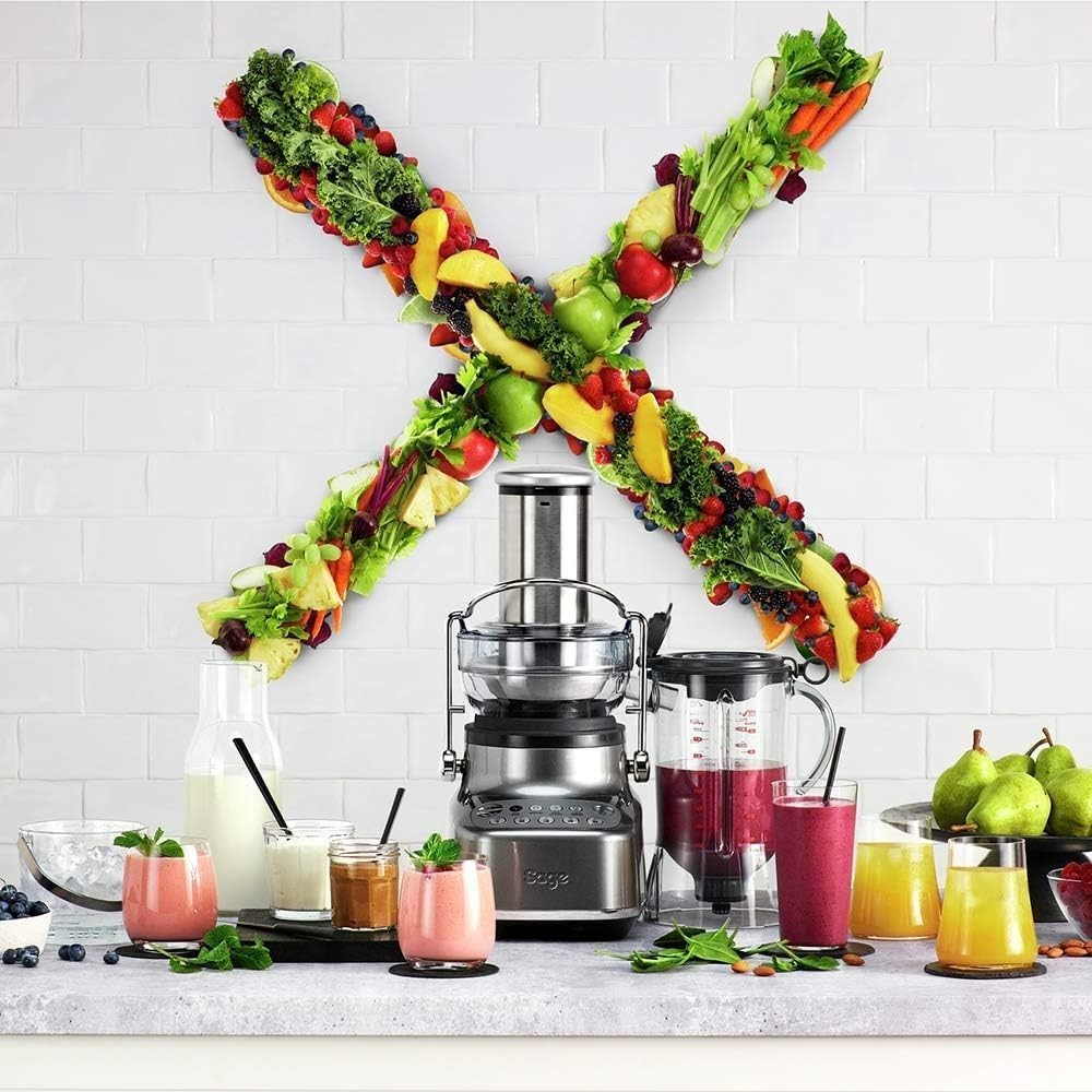 Blender Juicer Combo 88mm Chute Cold Spin 1.5L Jug Space Saving