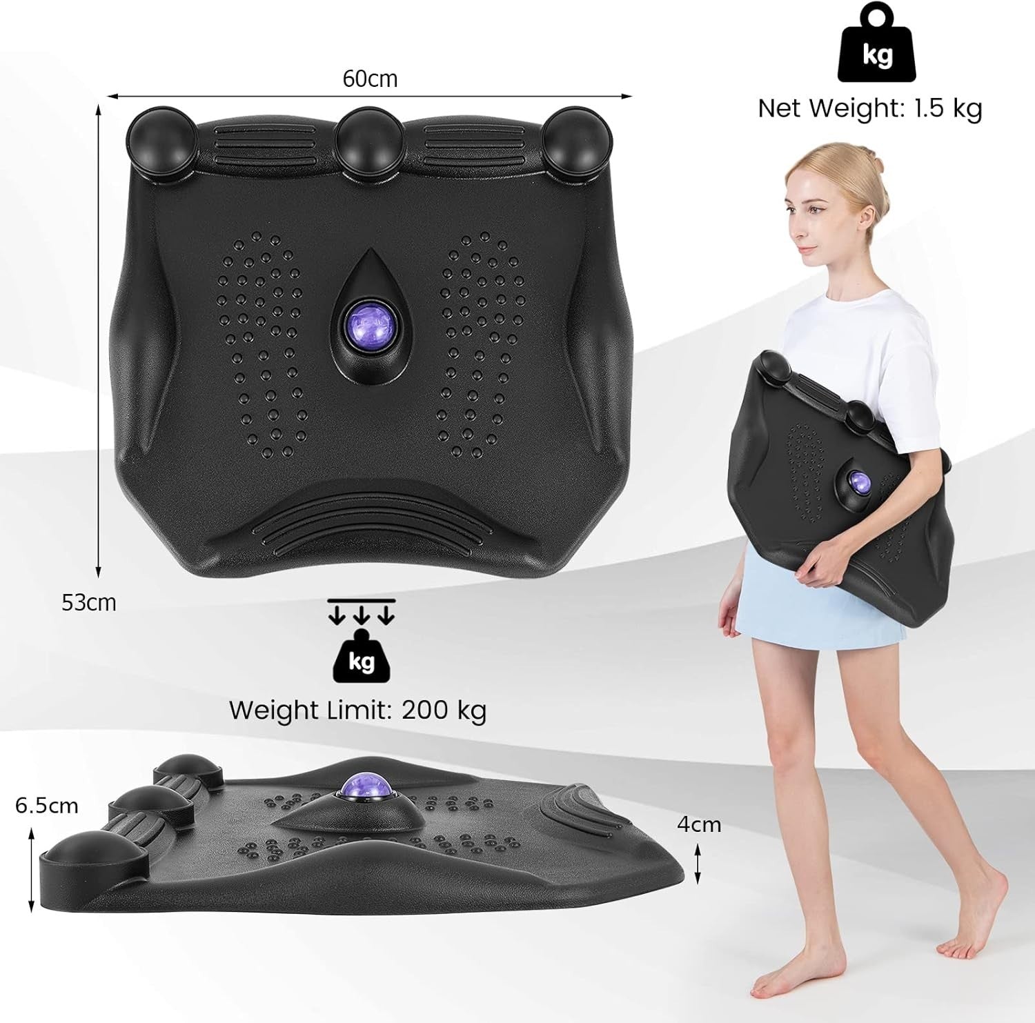 Anti Fatigue Standing Desk Mat With Massage Ball Ergonomic Foot Pad