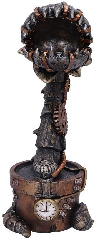 Steampunk Mechanical Venus Fly Trap Figurine 24.3cm Bronze Resin Ornament