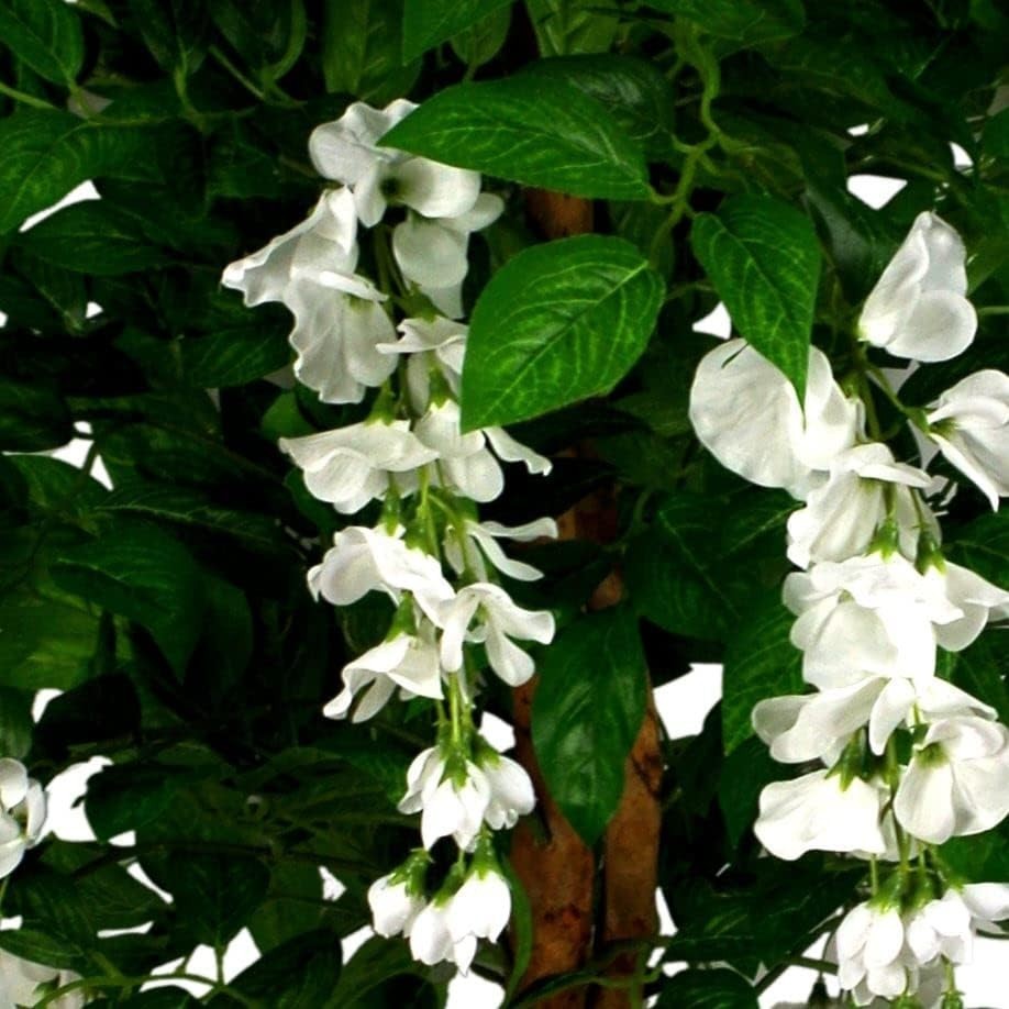 110cm Artificial Wisteria Tree with White Flowers Indoor Decorative Plant Home