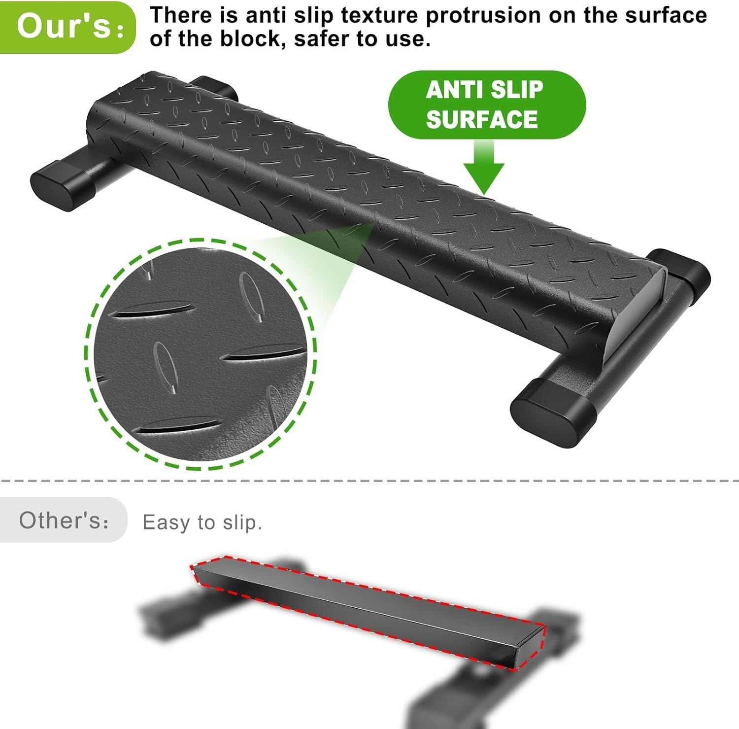 Calf Raise Bar Block Heavy Duty Squat Stretch Trainer 800lb