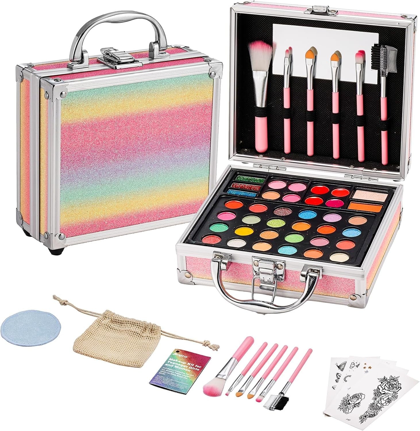 All in One Makeup Kit Carry Case Teen Starter Cosmetics Set