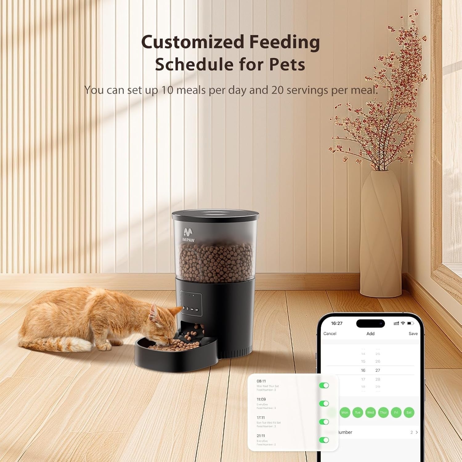 5G WiFi Automatic Pet Feeder App Control Timer Food Dispenser