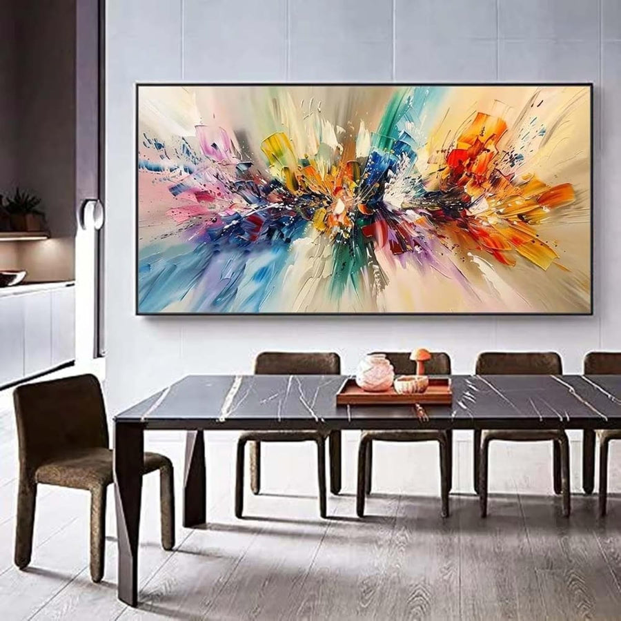 Extra Large Abstract Canvas Wall Art 60x120cm Framed