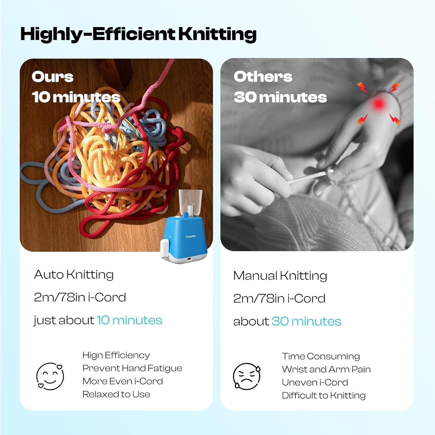 Electric iCord Knitting Machine Automatic Wool Cord Maker DIY Crafts