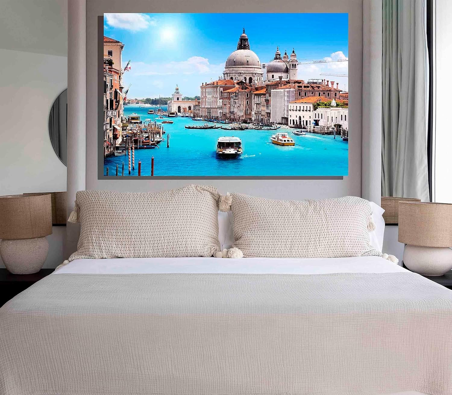 Venice Cityscape Canvas Wall Art 76x50cm Framed Modern Living Room Decor