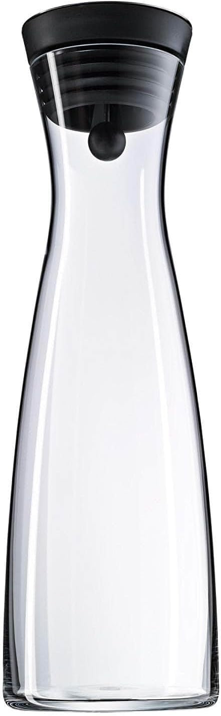 1.5L Glass Water Decanter with Close-Up Stopper | Leakproof Fridge Carafe
