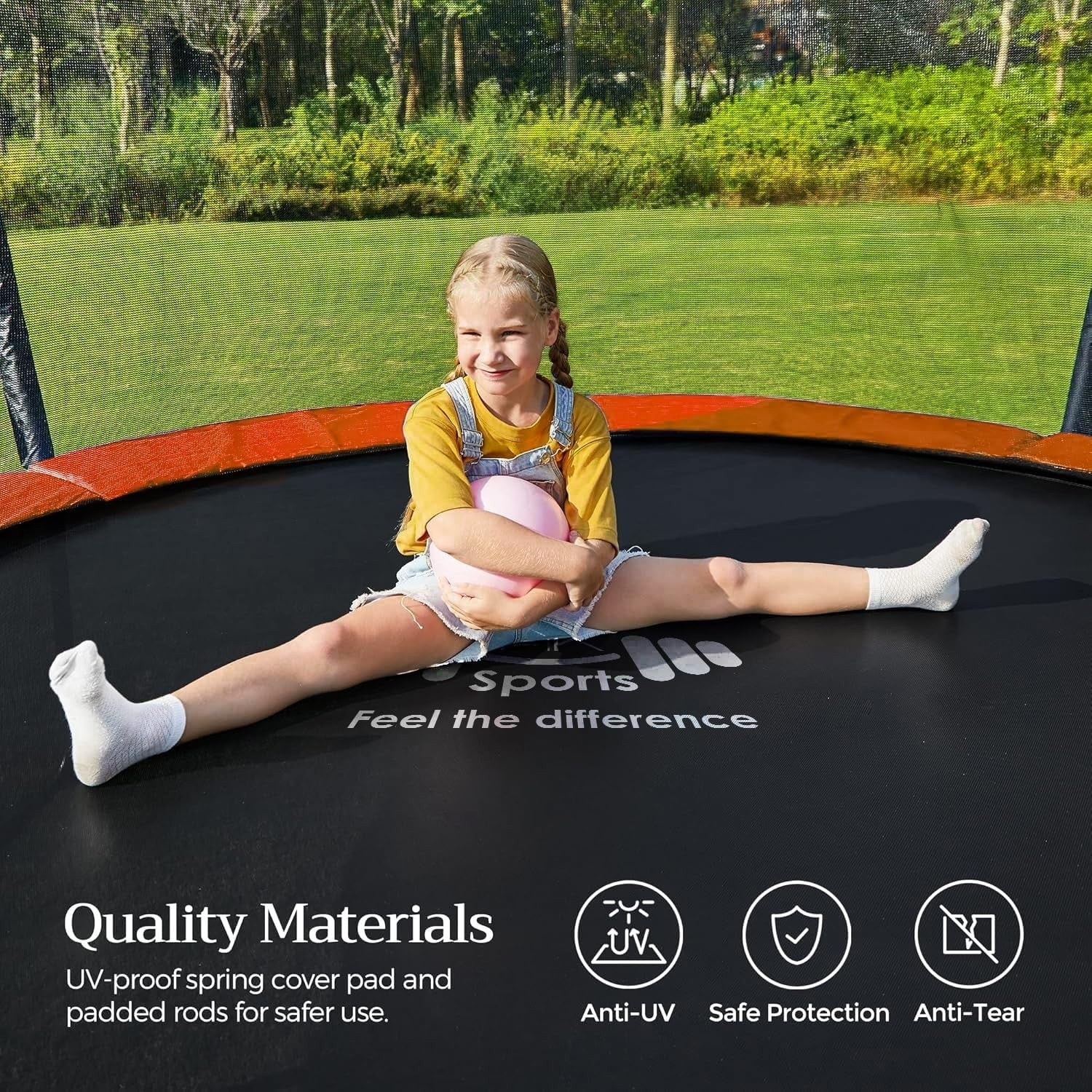 10ft Outdoor Trampoline with Safety Enclosure Ladder Heavy Duty