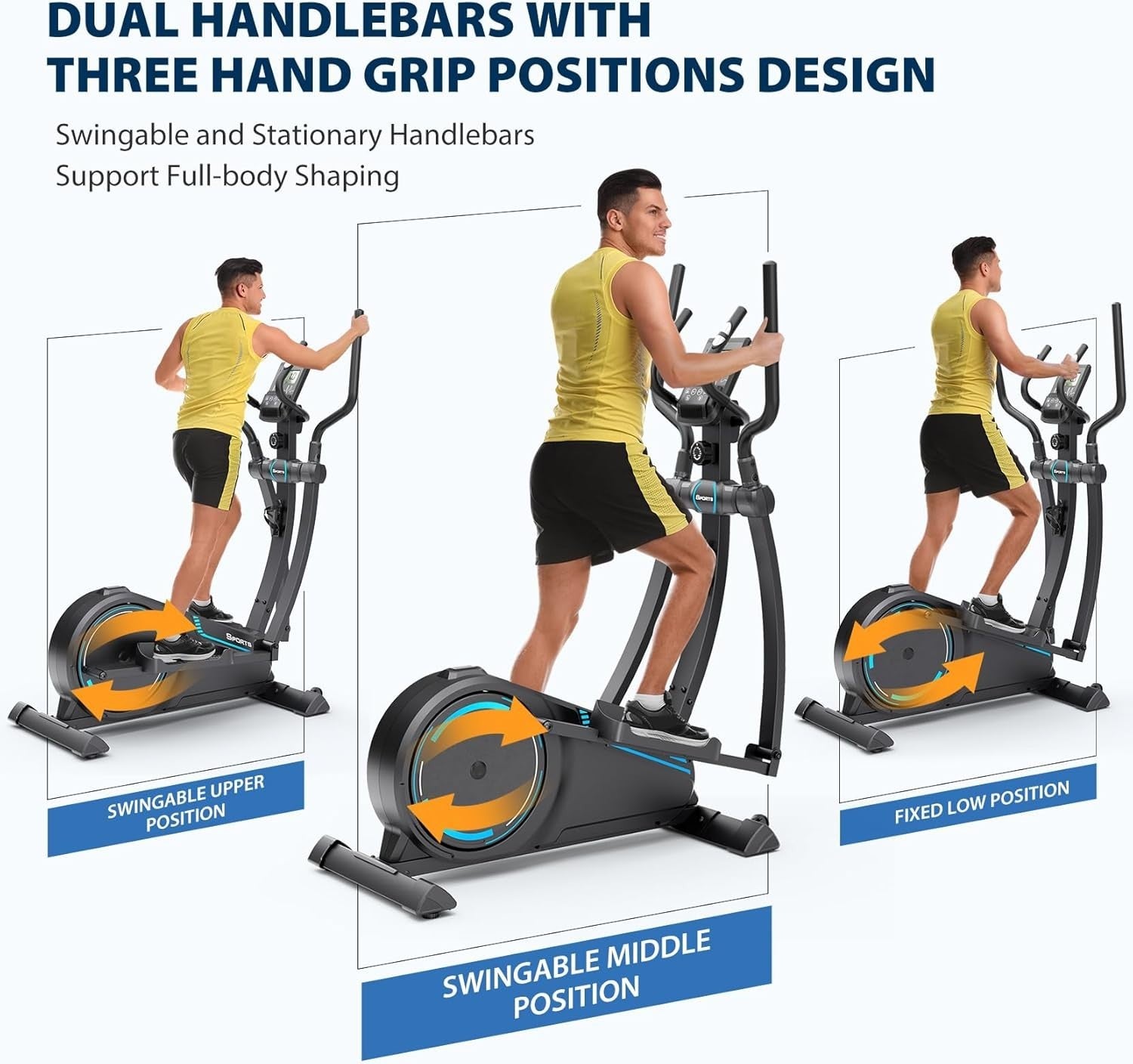 Ultra-Quiet Elliptical Cross Trainer 16-Level Magnetic Resistance Home Gym