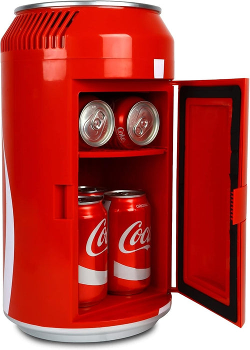 5.4L Mini Fridge Cooler | Portable Desk & Car Cooler, Retro Red Design