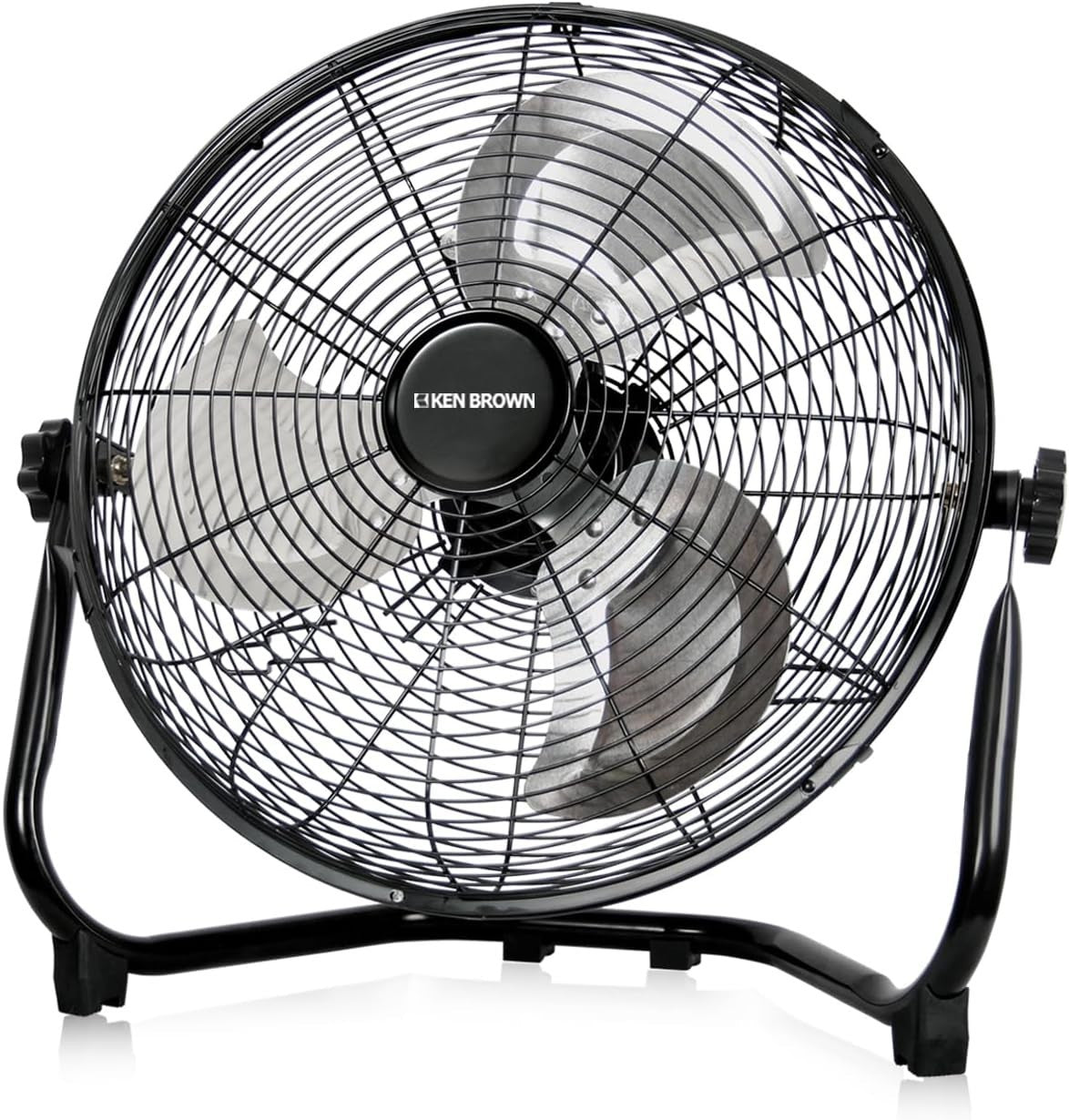 Black 6-Inch USB Desk Fan – 3-Speed Quiet Metal Cooling Fan for Office & Home