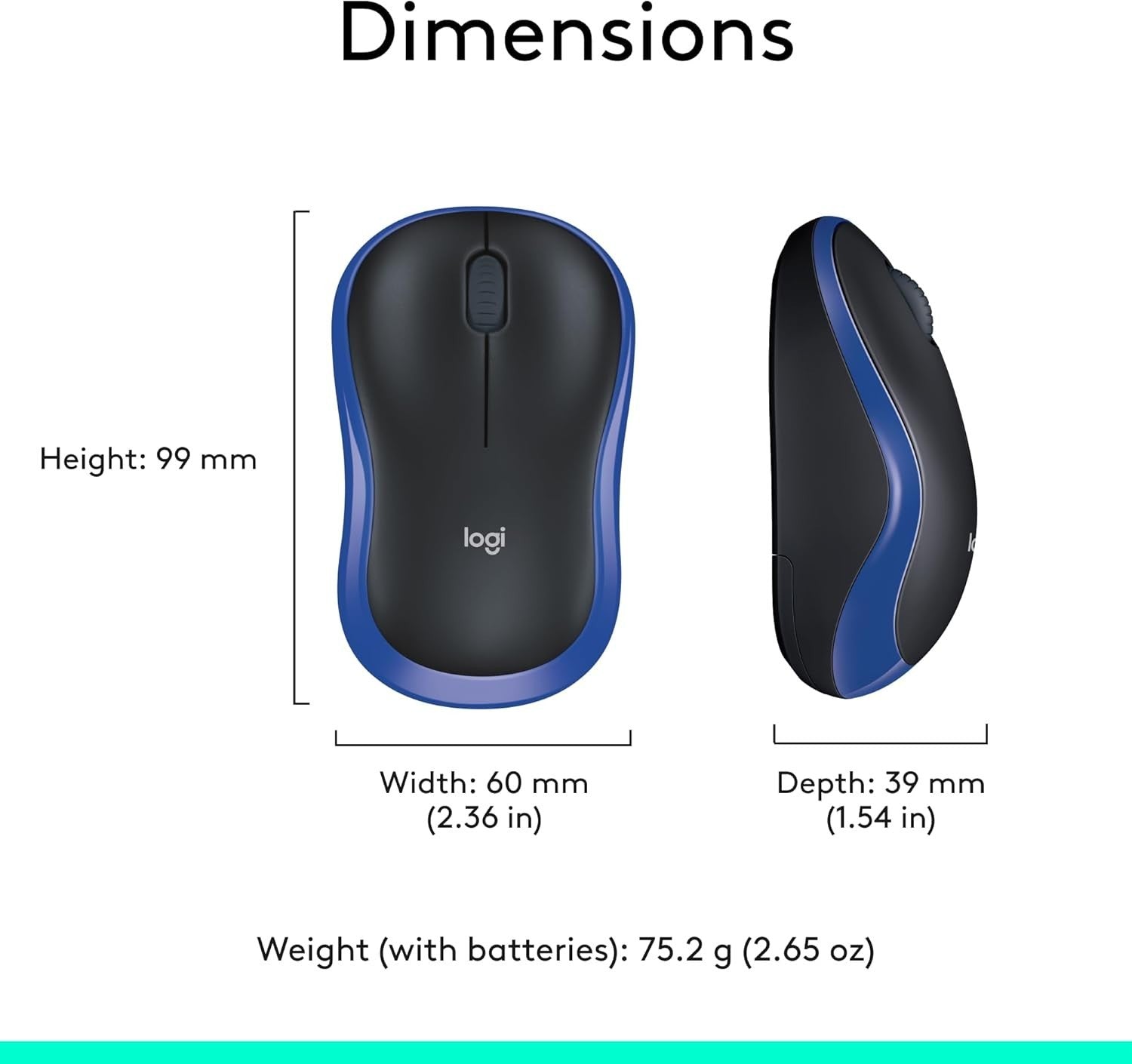 Wireless Mouse 2.4GHz USB Nano Receiver 1000 DPI Silent Click Laptop PC