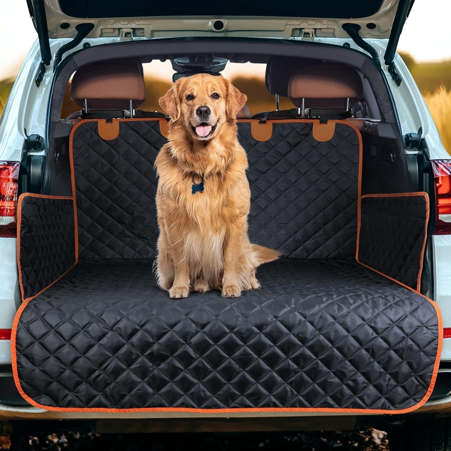 Dog Car Boot Protector Non Slip Trunk Liner SUV Cargo Cover Black