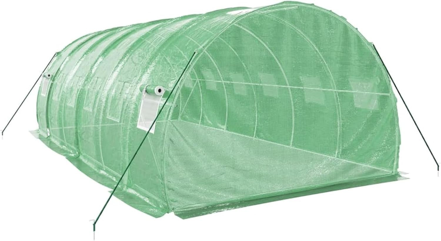 Large 54m² Outdoor Greenhouse 18x3x2m Steel Frame PE Cover Weatherproof