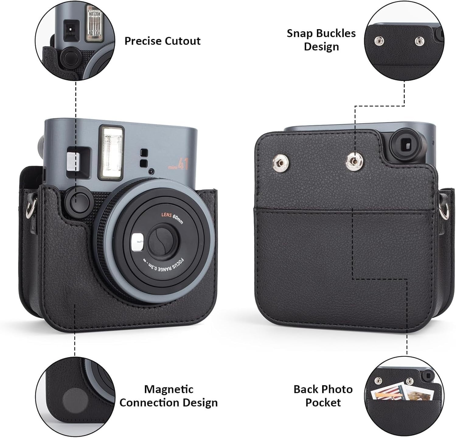 Instant Camera Bundle 20 Film Shots Leather Case Album Gift Set