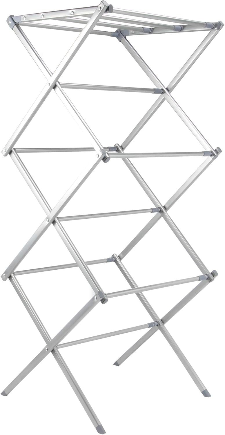 Expandable Folding Clothes Airer 3 Tier Drying Rack 7.5m Space Saving