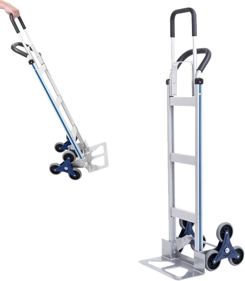 Aluminium Stair Climber Hand Truck 150kg Stairs 250kg Flat Quiet Wheels