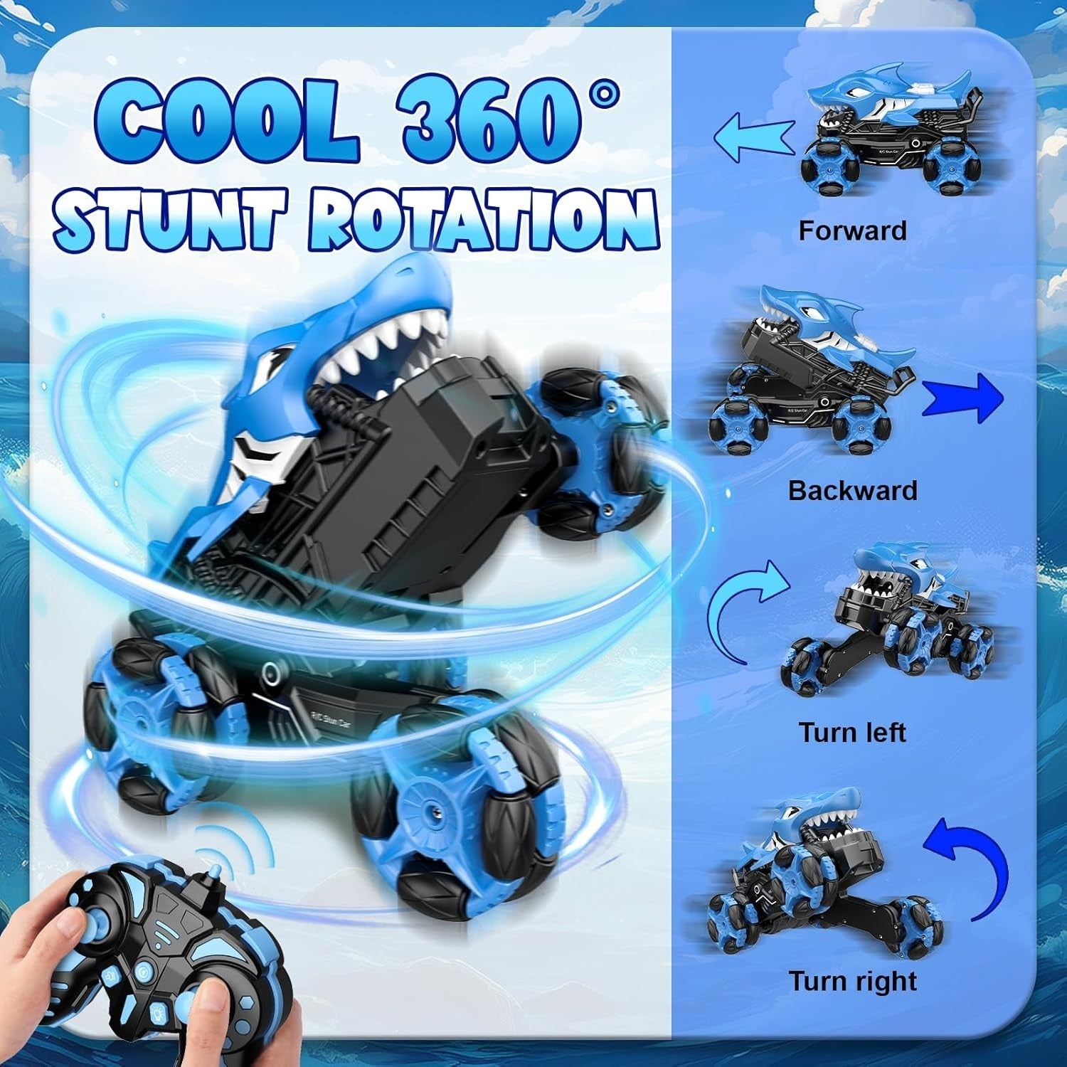 Monster Truck RC Car | 4WD Terrain Stomp Remote Control Car with Spray