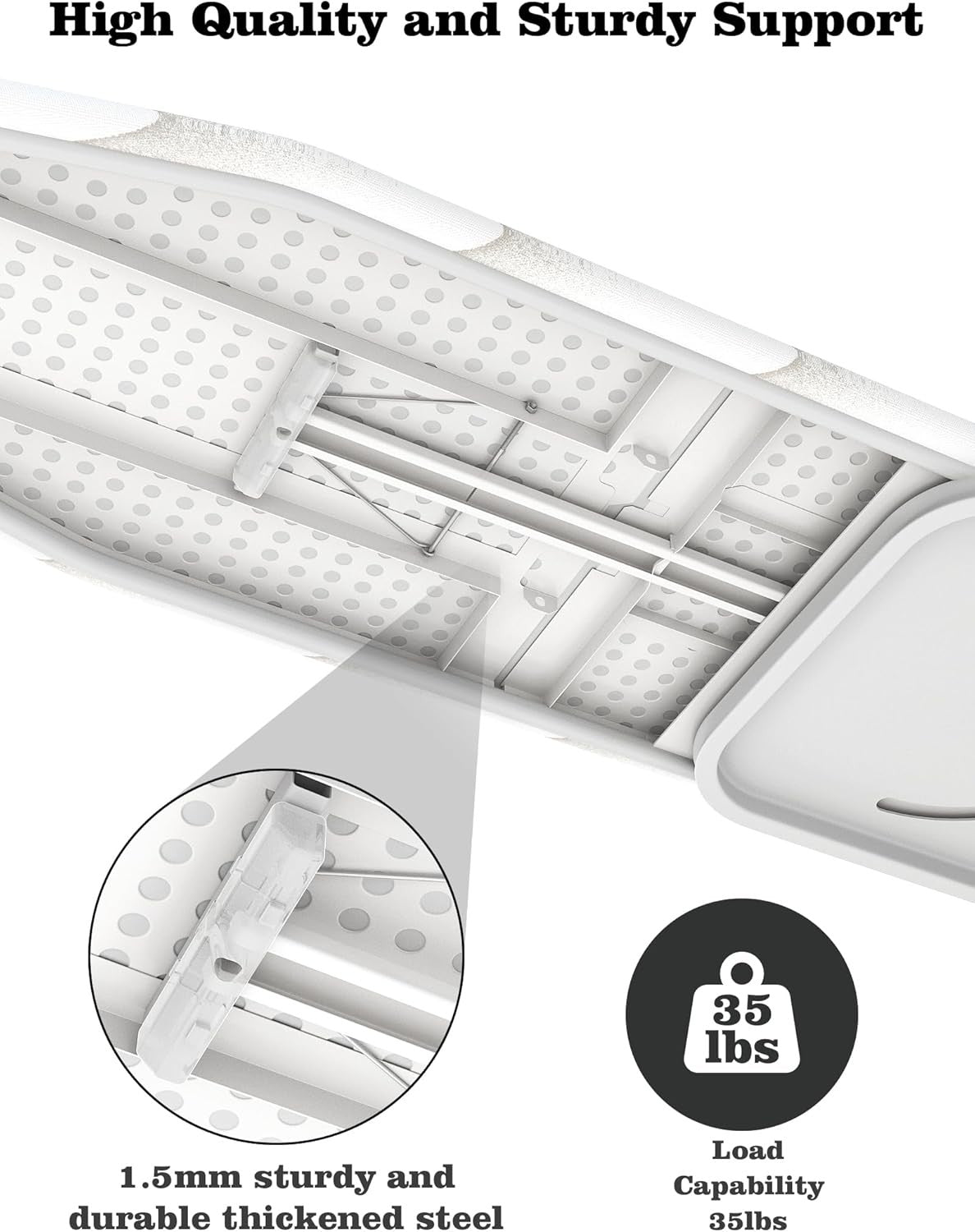 Wall Mounted Ironing Board 180° Swivel Fold Away Space Saving 95x33cm