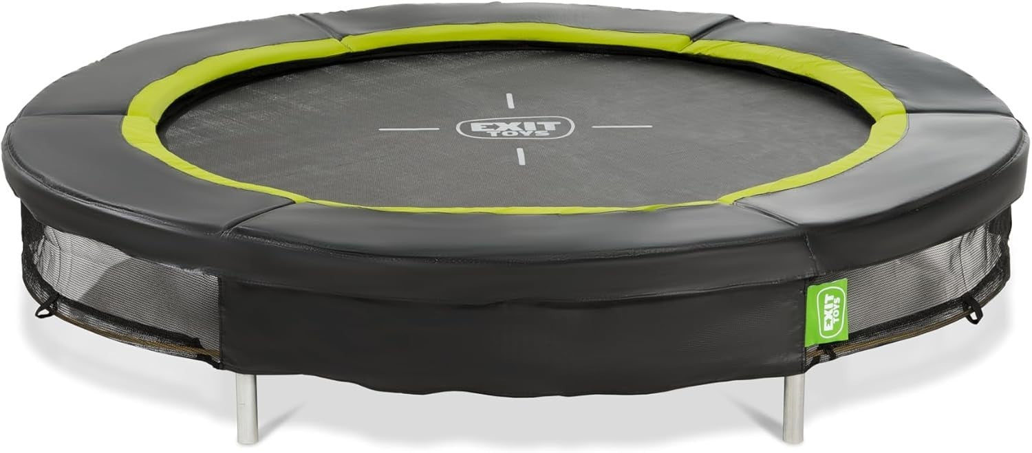 183cm In-Ground Sports Trampoline Garden Outdoor Safe Jumping Black