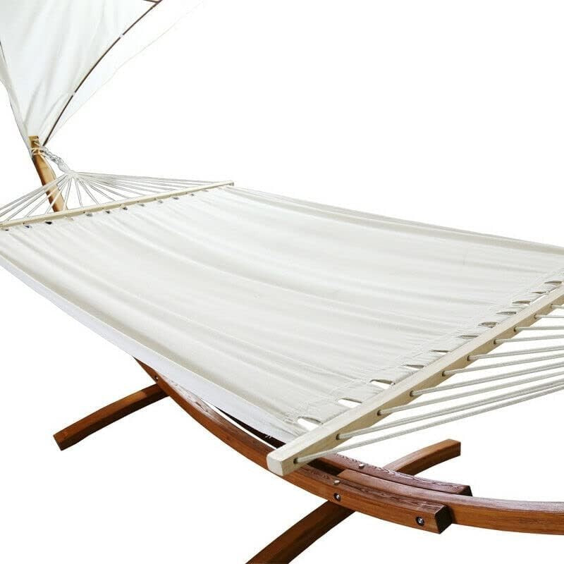 Luxury 2-Person Hammock with Stand & Canopy | Weatherproof Outdoor Bed