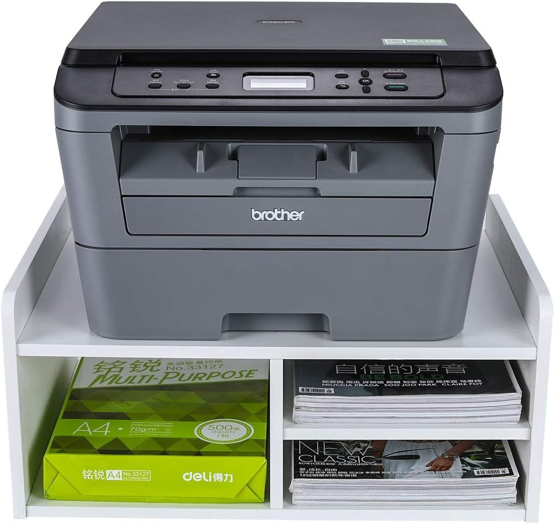 Desktop Printer Stand with Storage & 3 Compartments – Desk Organiser
