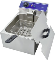 Commercial Electric Chip Fryer 6L 3000W Stainless Steel Countertop
