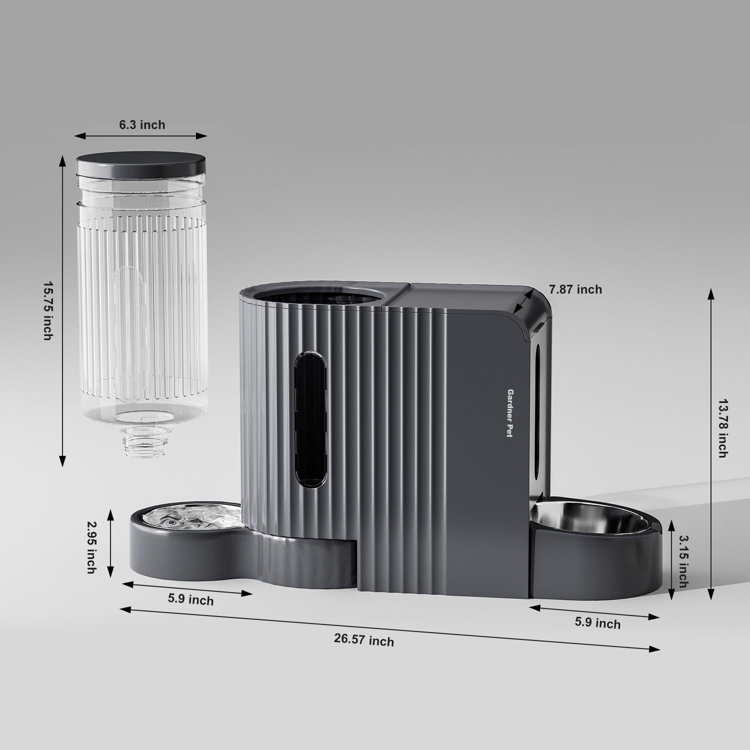 2 in 1 Gravity Pet Feeder Water Dispenser 6L BPA Free Dog Cat Bowl Set