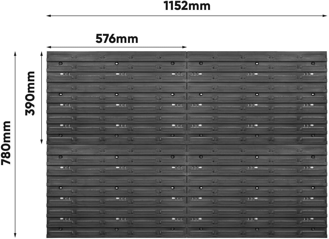 Wall Mounted Garage Tool Organizer Peg Board Storage Bin Rack