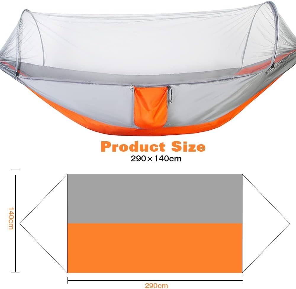 Camping Hammock with Mosquito Net | 290x140cm | 300kg Capacity , Complete Kit