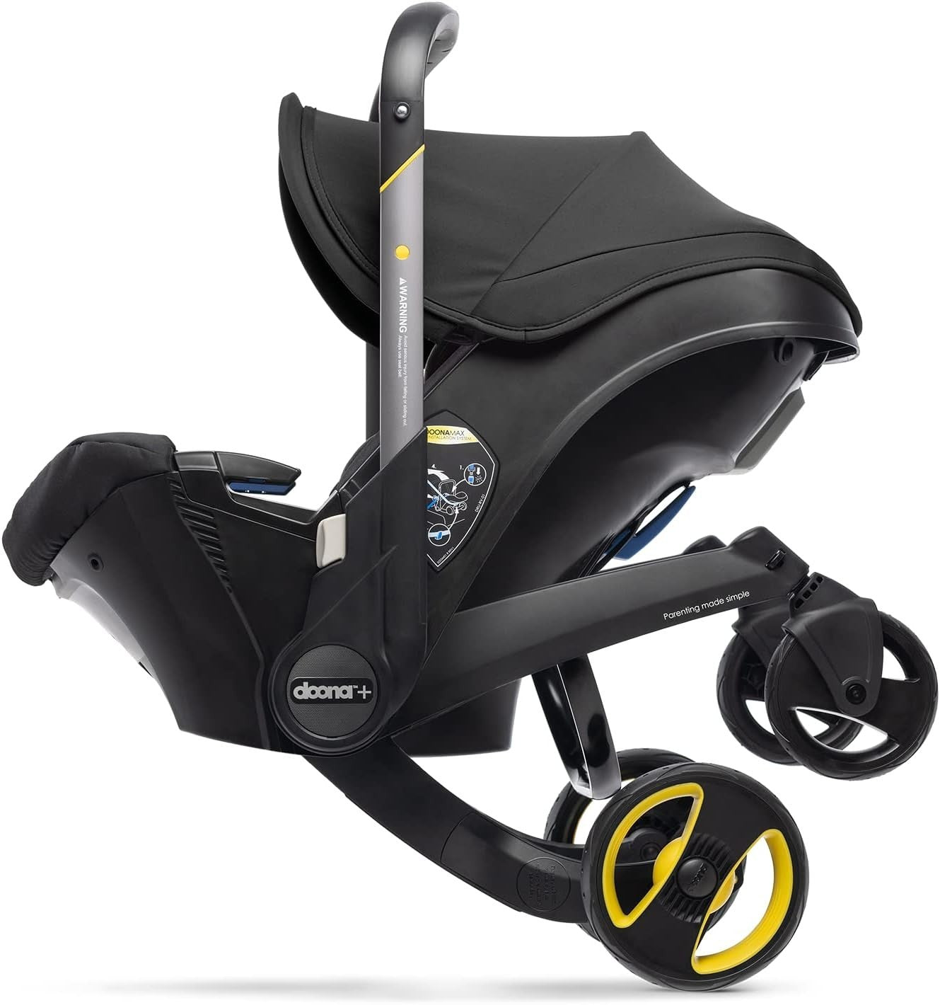 Convertible Baby Car Seat Stroller 0+ Rear Facing 5 Point Harness Black
