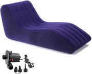 Blue Inflatable Air Bed Mattress Quick Inflate Waterproof Camping Indoor/Outdoor