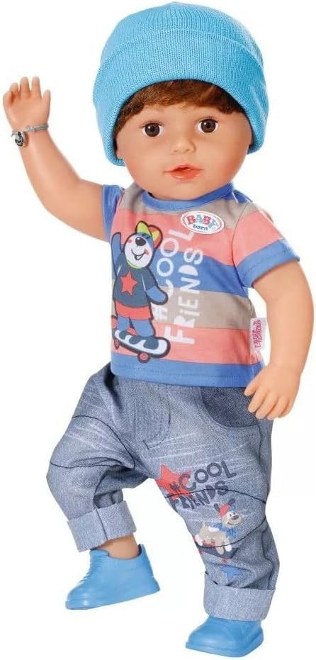 43cm Interactive Brother Doll Drinks Cries Bath Play Outfit