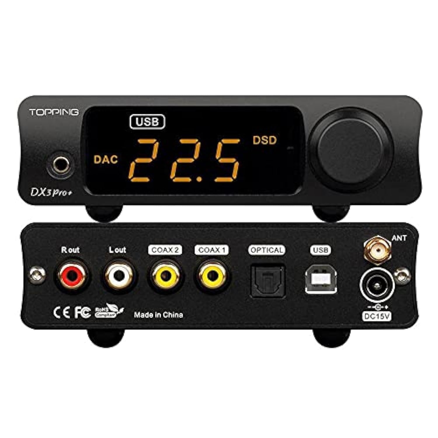 DX3 Pro+ Bluetooth 5.0 LDAC DAC AMP Headphone Preamp ES9038Q2M Black