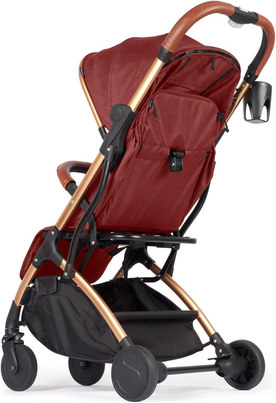 Lightweight Baby Pushchair One-Hand Fold Travel Buggy Reclining Seat Red