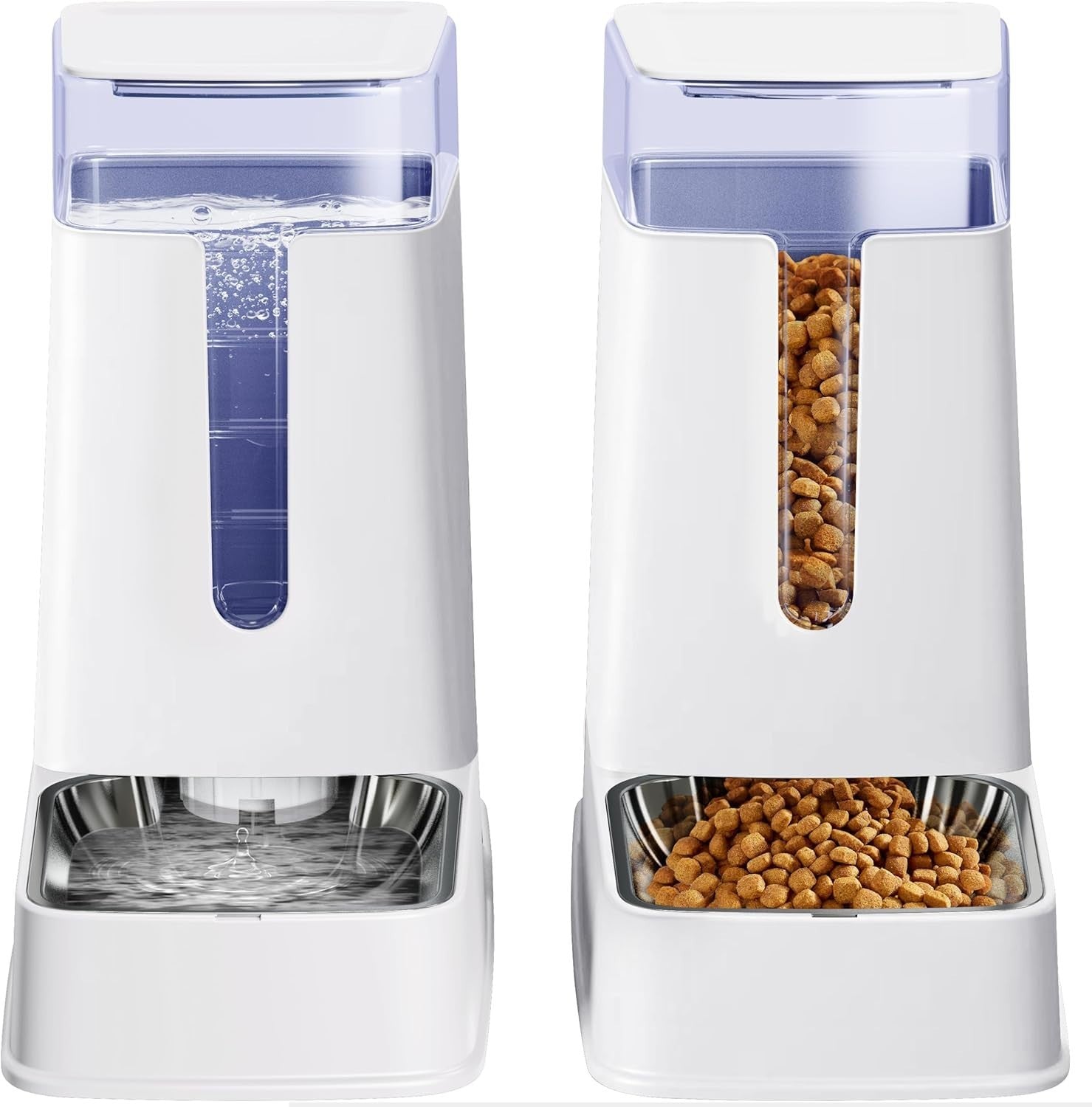 Gravity Pet Feeder Water Dispenser Set 3.8L Stainless Steel Bowls