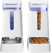 Gravity Pet Feeder Water Dispenser Set 3.8L Stainless Steel Bowls