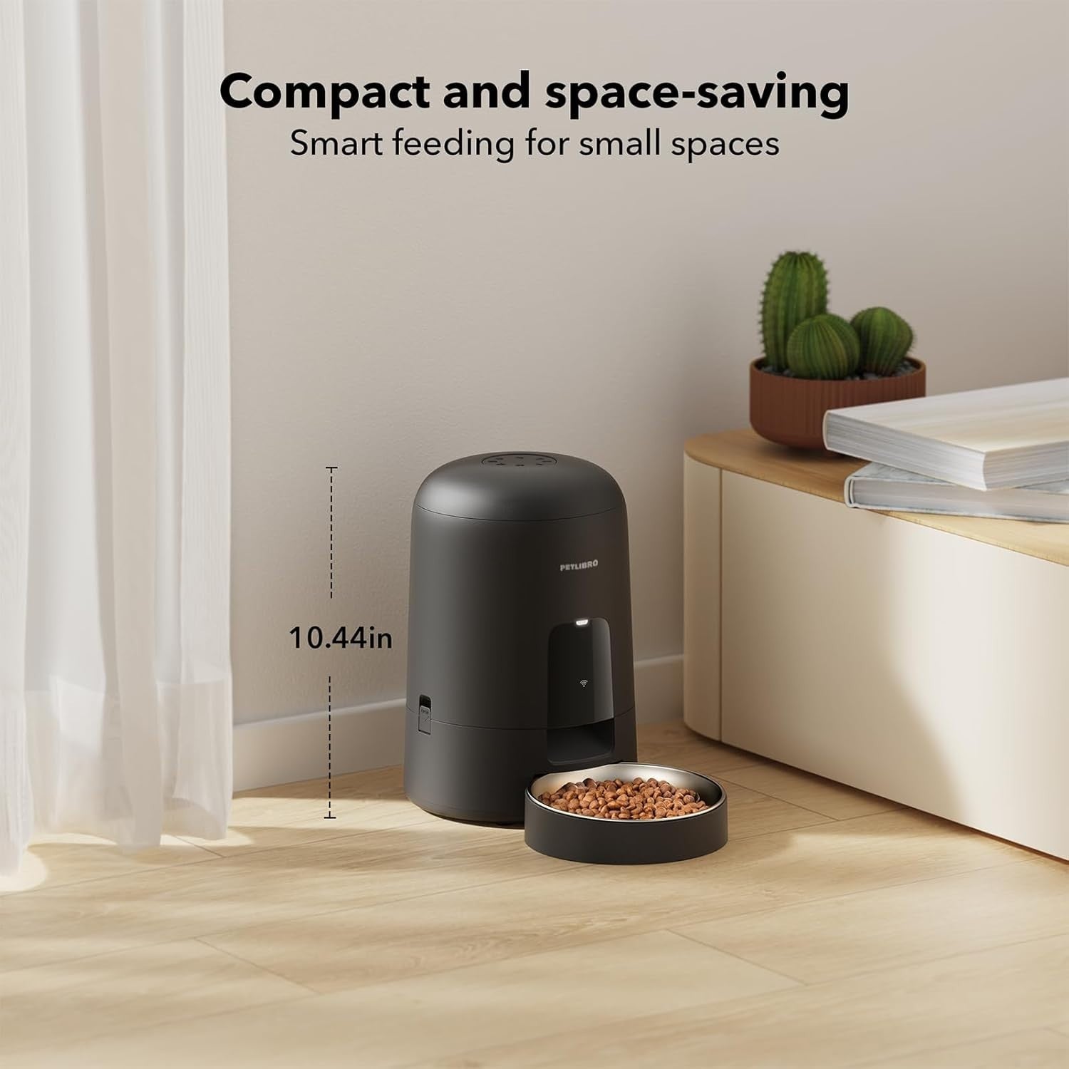 Automatic Cat Feeder WiFi App Control Rechargeable Timer Food Dispenser