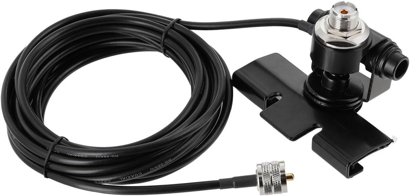 Dual Band VHF/UHF 35cm Mobile Ham Radio Antenna Vehicle Lip Mount