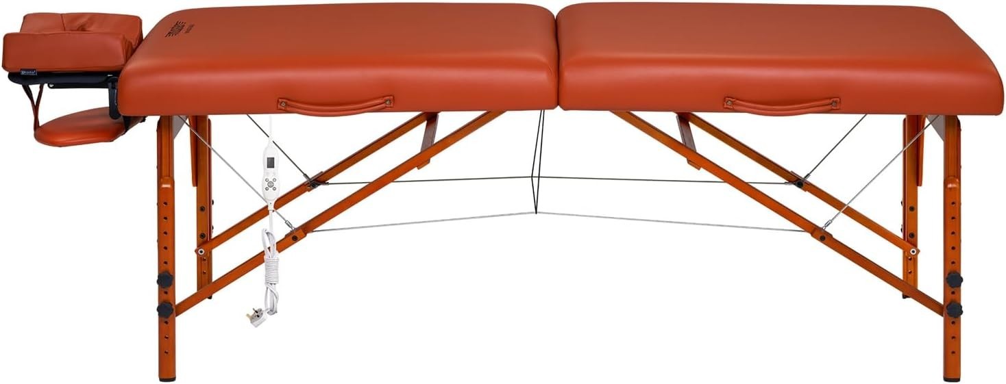 Portable Heated Massage Table 71cm ThermaTop Folding Spa Beauty Bed Thick Foam