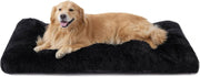 XXL Fluffy Dog Crate Bed Washable Anti Slip Warm Cushion 119x74cm Black